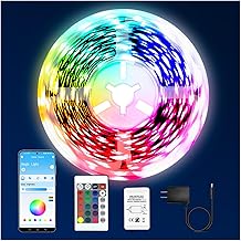 dalattin Led Lights for Bedroom 110FT (1 Roll),Led Smart Strip Lights with App Control Remote Control, RGB LED Light Strips,Music Sync Color Changing Room Decoration Party,Halloween Décor
