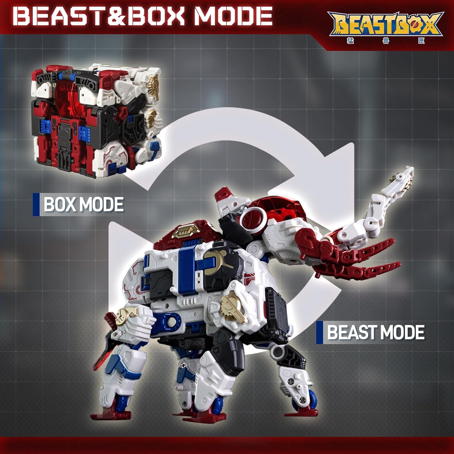 BEASTBOX BB-74 SAFEZONE Deformation Toys Action Figure, Converting Toys in Mecha and Cube, Perfect Birthday Party Gift for Teens and Adults - Image 2