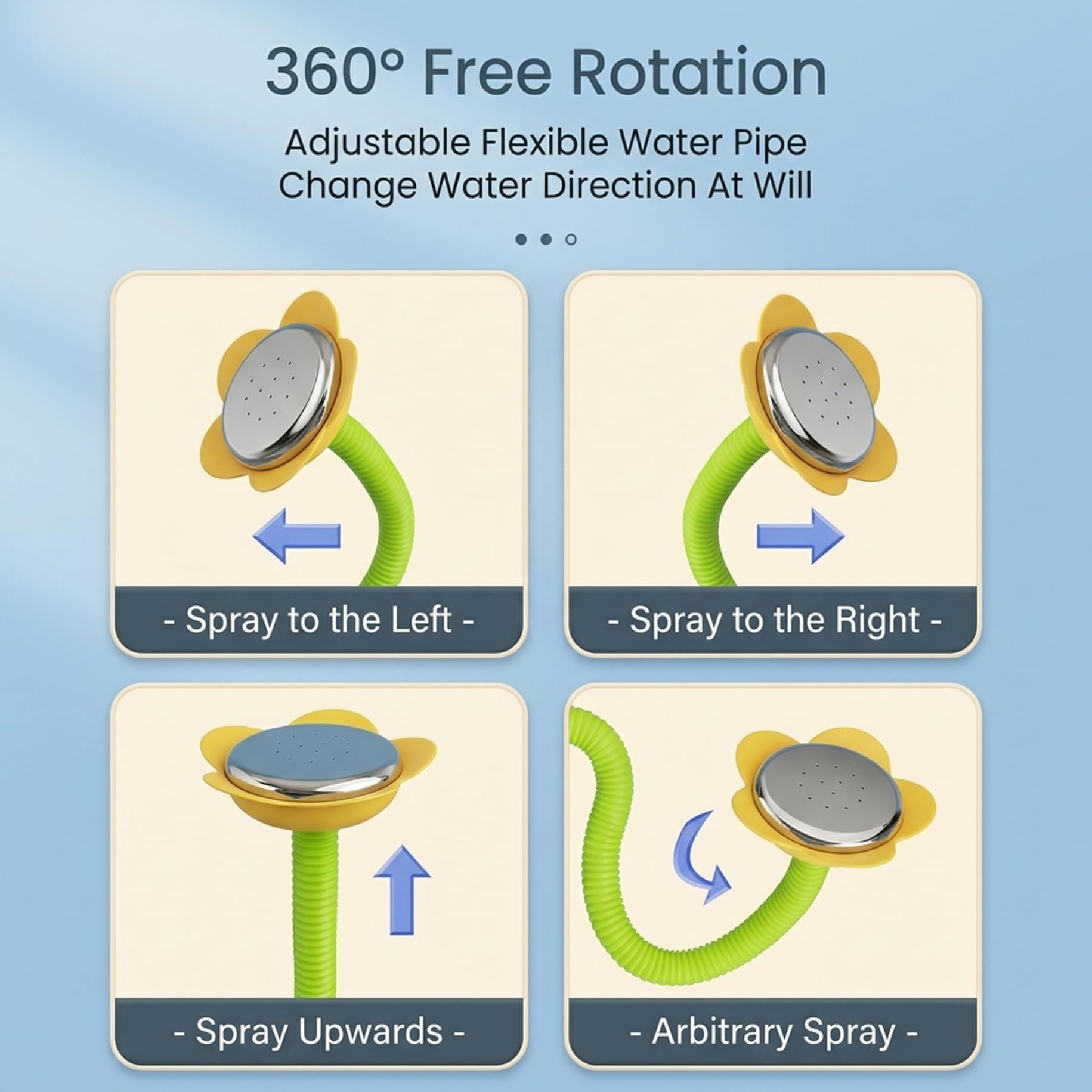 Baby Bath Sprayer, Fun Bee Shower Head for Bathtub with 360° Rotation & Strong Suction Cup, Toddler Bath Toy for Easy Rinsing Baby Sprayer — view 4