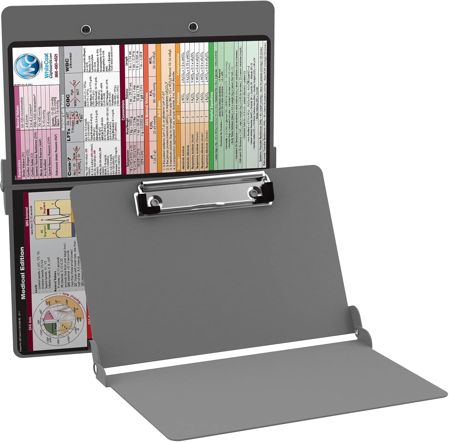 WhiteCoat Clipboard - Sports Silver Medical Edition