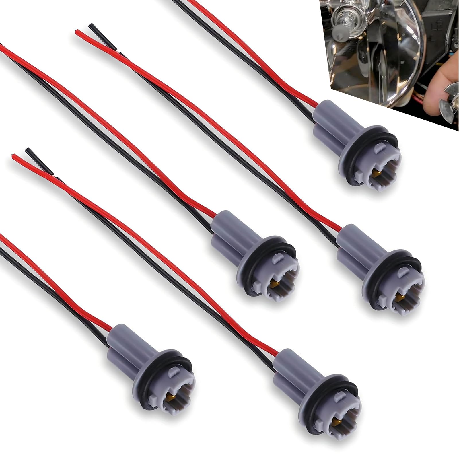 Awlbed 2 PCS Car T10 Lamp Holder Wiring Harness Connector