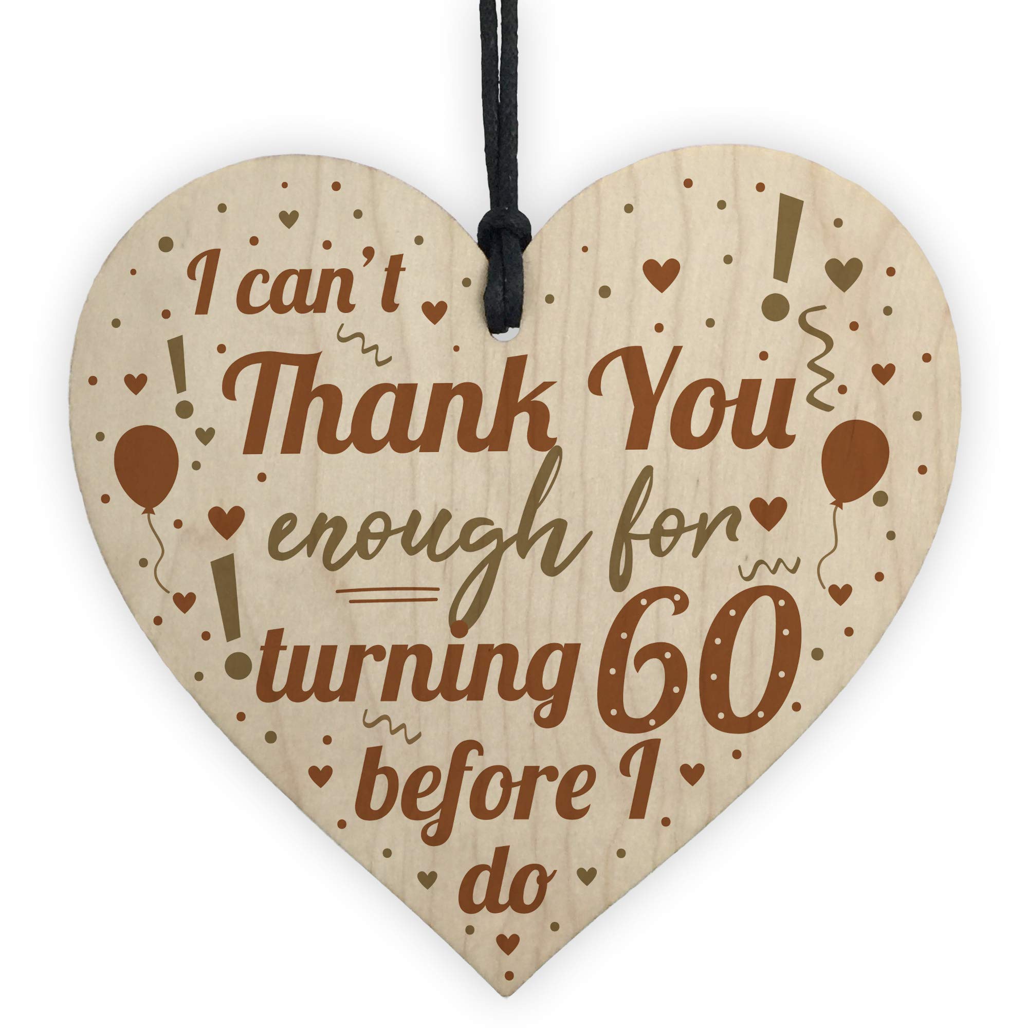 RED OCEAN Funny 60th Birthday Present For Women 60th Birthday Gifts Men 60th Birthday Card Decoration Keepsake Plaque