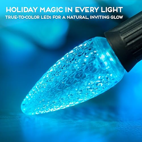 Miniatura 3 de Iluminación para fiestas. Repuesto de foco para luces de navidad de LED facetado C9 para tomas E17, nivel comercial con ahorro de energía. Focos de