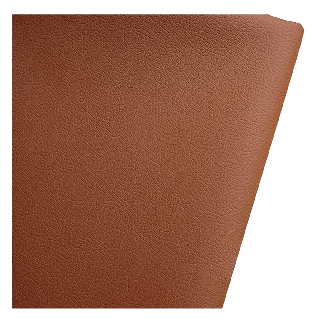 Tessuto in Ecopelle/Finta Pelle per Rivestimento e Arredamento - 160 x 50 cm - Pelle Sintetica Morbida per Arredo, Divani, Sedie, Casa, Accessori(Khaki Brown,1.6X4m)