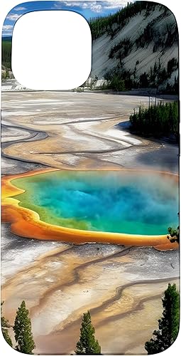 Miniatura 10 de Funda de vacaciones de verano para iPhone 12 mini Yellowstone National Park Rainbow geysers