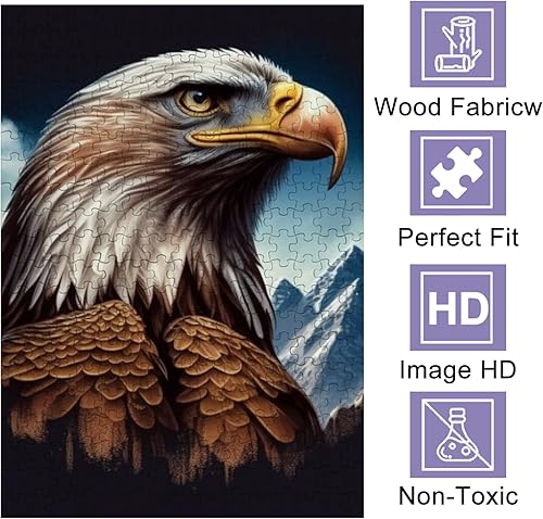 Miniatura 3 de Rompecabezas de 500 piezas para adultos, hermoso águila minimalista, rompecabezas de estilo minimalista, juguetes de rompecabezas, maravillosos