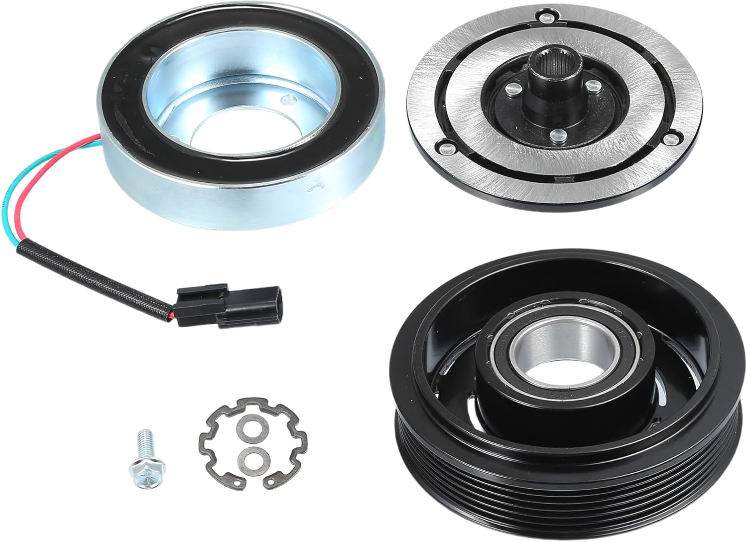 uxcell AC Compressor Clutch Set Replace for Nissan Rogue 2008-2015 A/C Clutch Repair Assembly