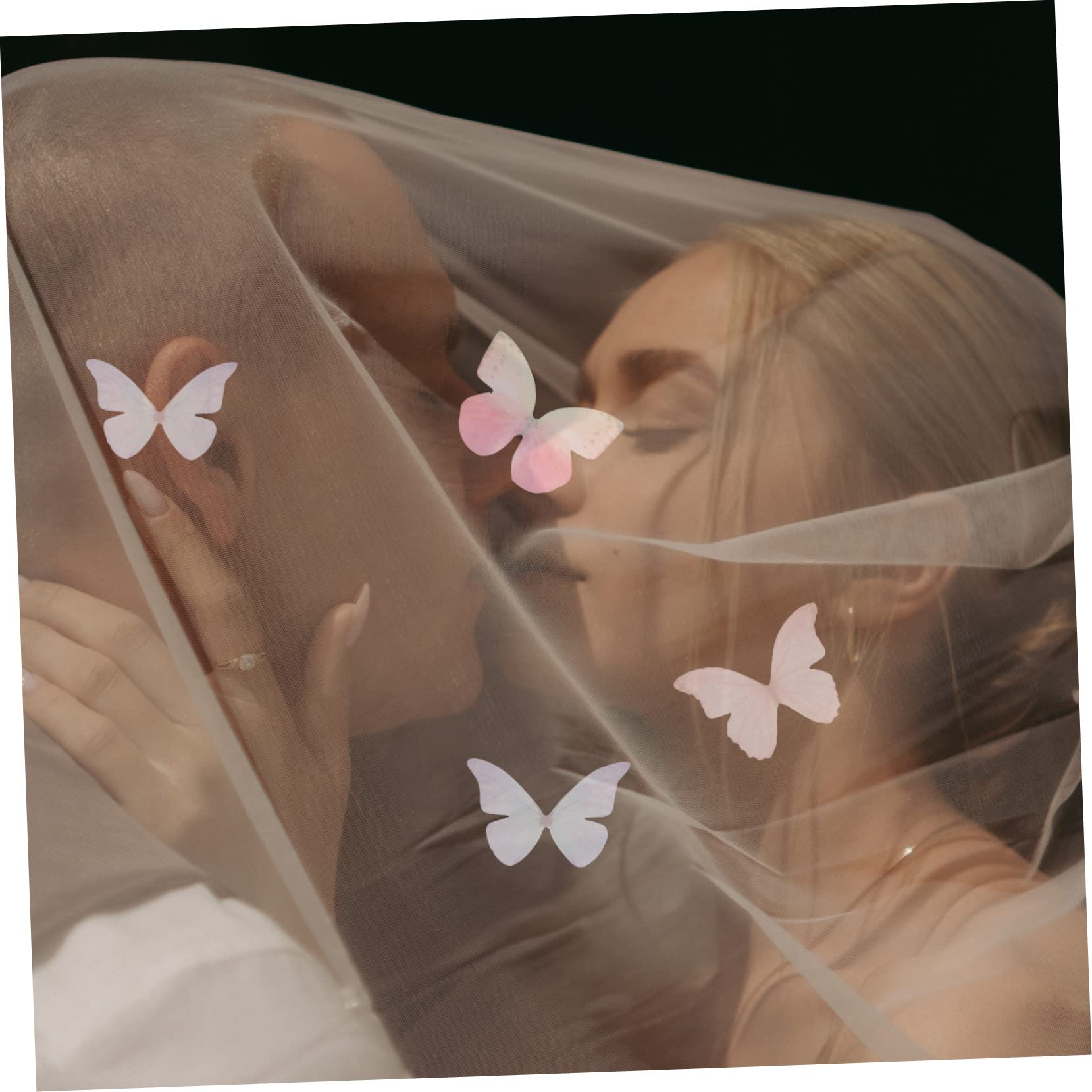 SEWACC 500stücke Schmetterlinge Organza Dekorative Applikationen Für Haarschmuck Und Bastelarbeiten Für Hochzeiten Und Partys Zufällige Farben