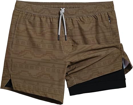 maamgic Mens 5" Gym Running Shorts for Men 2 in 1 Quick Dry Workout Athletic Shorts