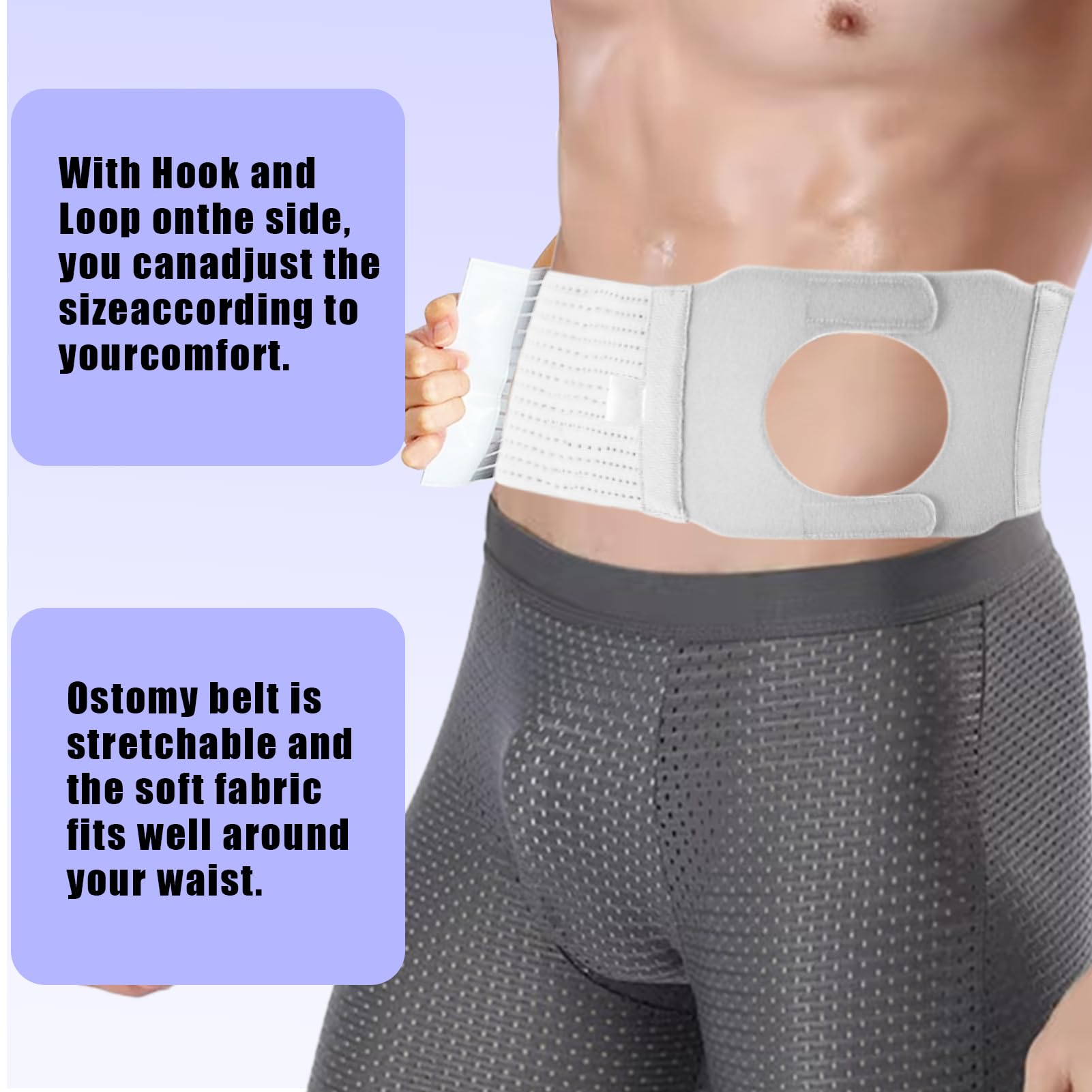 Cintura Stoma, cintura di supporto per stomia regolabile, cintura universale per colostomia e ileostomia, Cintura Per Colostomia, sacca per ileostomia, Forniture Per Stomia (XL)