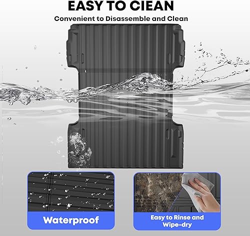 Miniatura 6 de AOMSAZTO Alfombrillas de cama aptas para Toyota Tundra 2022 2023, alfombrillas de carga para todo tipo de clima, alfombrillas de carga traseras