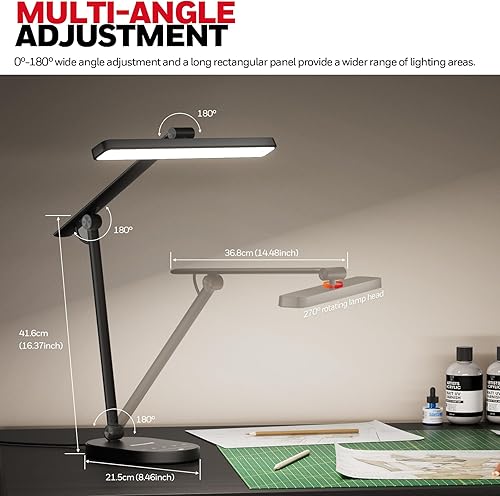 Miniatura 4 de Honeywell Lámpara de escritorio para oficina en casa, H4 Sunturalux Luz de escritorio LED para cuidado de los ojos, lámpara de escritorio regulable