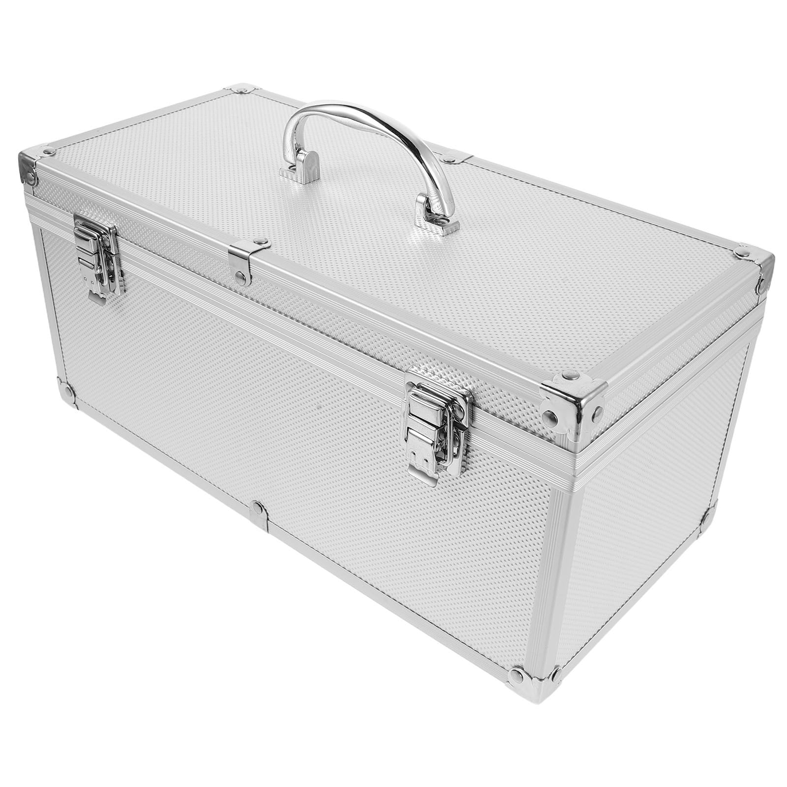 HEMOTON Estuche Rígido de Aluminio Plata para Micrófono y Equipo Delicado