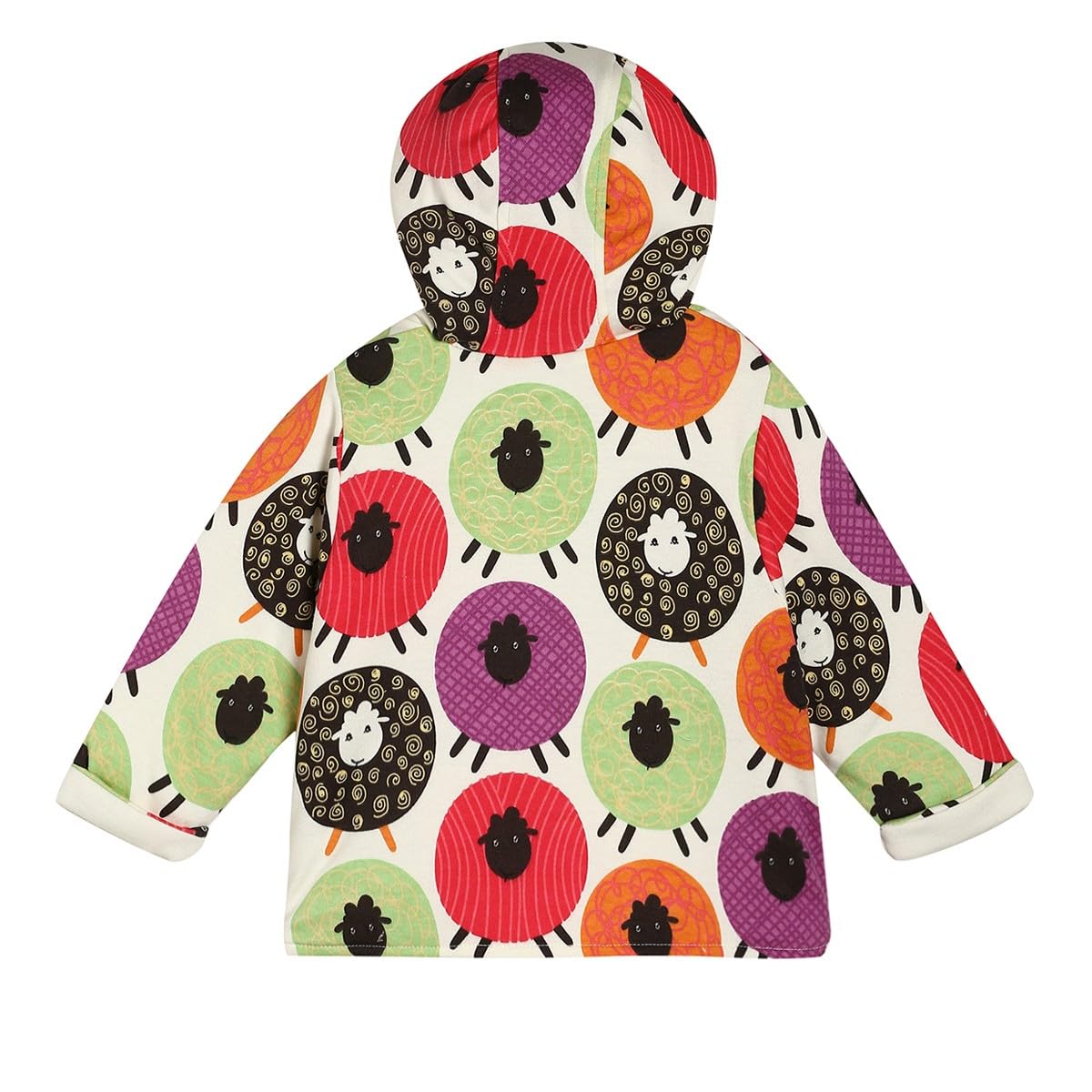 miniklub Baby Hooded Full Sleeve Knitted Cotton Multi Color Jacket (9-12M)