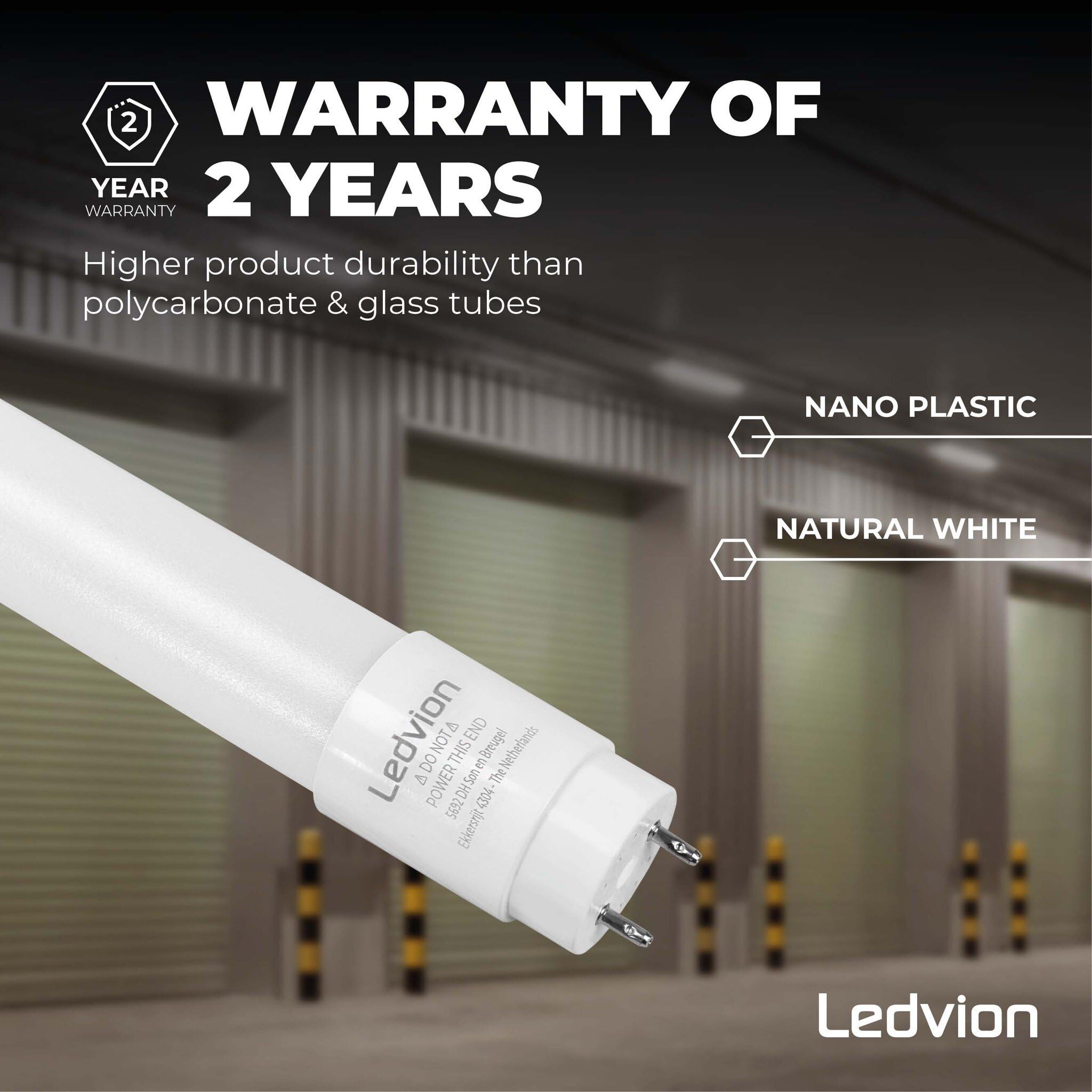 Tube LED Ledvion 150cm 28W 4000K - 5180lm Starter LED Inclus Classe B