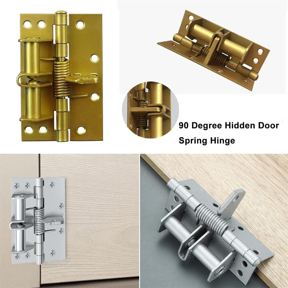 7Seas 3 in 1 Automatically Door Hinge Lock, Self-Closing Wooden Door Closer | Door Closer Hinge Lock for Main Door,Window,Store Room,Kitchen,Office Door | Metal Door Closer for Home | Door Closer 3