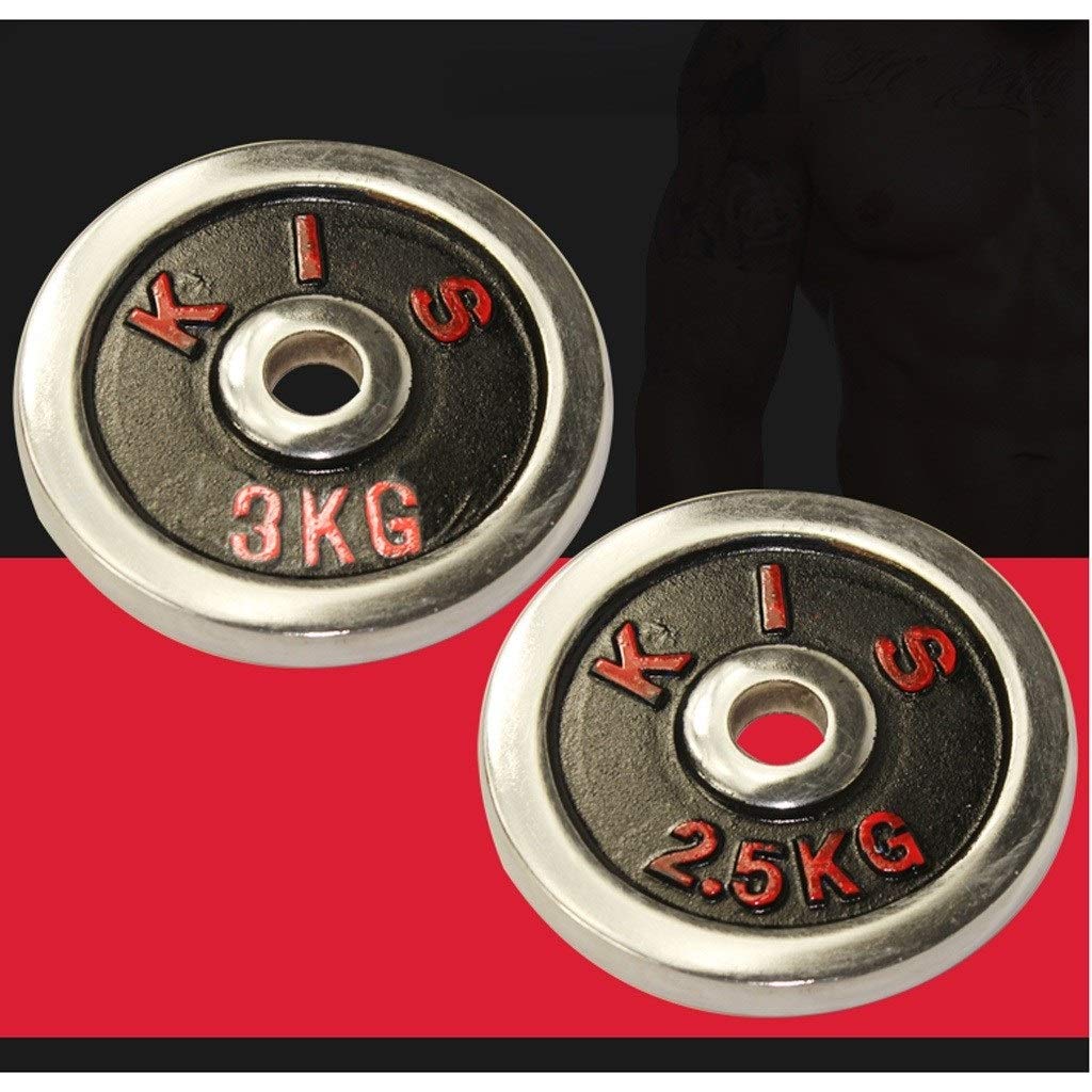 Pesos Peso disco Placa Chapado de la pesa Barbell Pequeño hogar equipo de la aptitud de 2,5 kg / 5.5lb, 3 kg / 6.6lb, 5 kg / 11 libras microcarga Donut