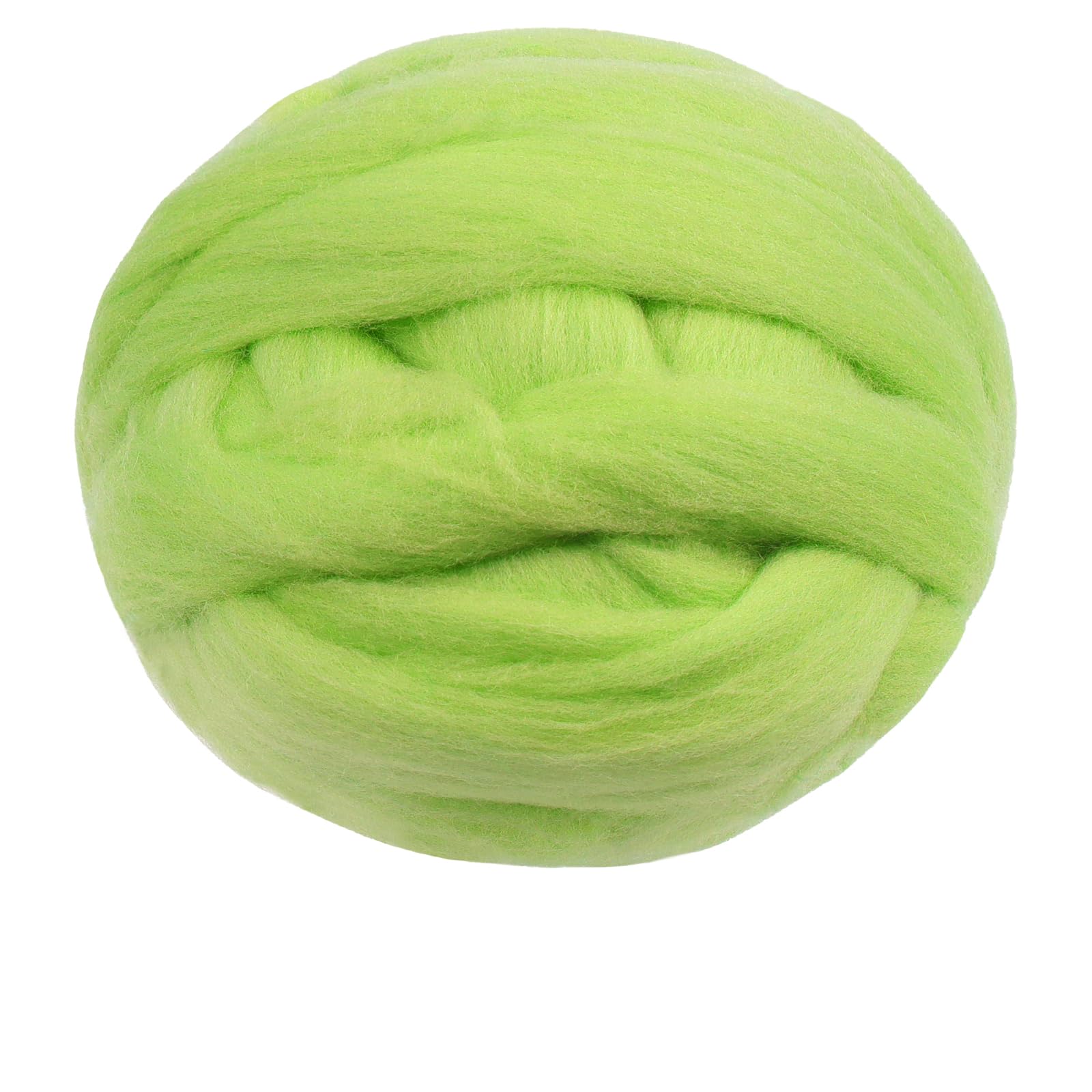 Uiopa Needle Felting Wool, 100g Felting Wool Soft Wool Roving Yarn, Fluorescent Yellow Wool Roving for Needle Felting, Wet Felting, Felting Projects, DIY Crafts