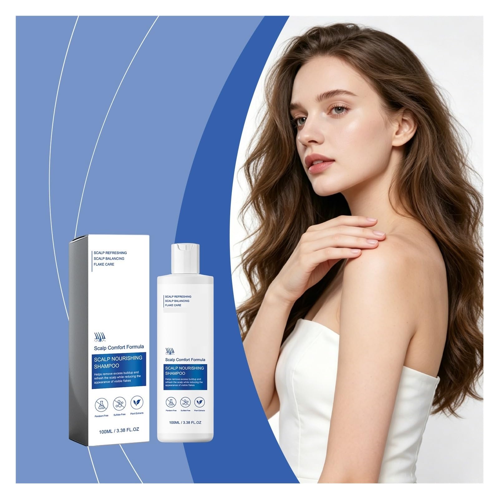 Champú for el cuidado del cuero cabelludo a base de plantas | Reduce la caspa y nutre las raíces del cabello.(2pcs)