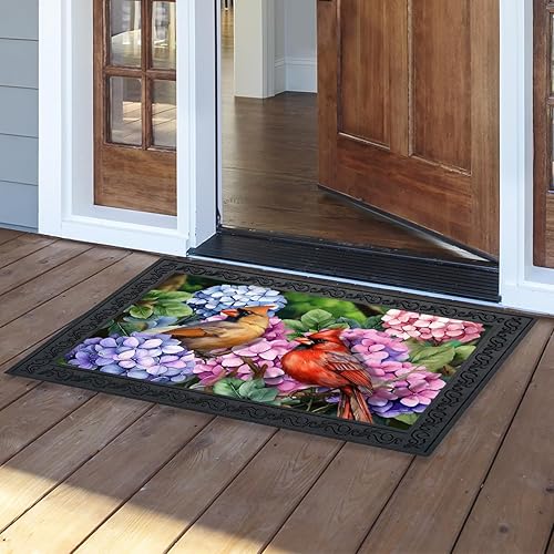 Miniatura 7 de Felpudo de resorte para colibríes, diseño floral, para interiores y exteriores, 30 x 18 pulgadas Briarwood Lane