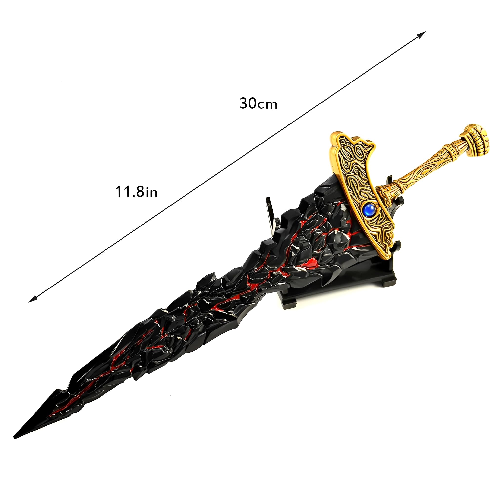 Modelo de exposición, Espada Negra de Maliketh, Modelo Totalmente metálico, Embalaje 30 cm/11,8 Pulgadas, colección for Amantes los Videojuegos