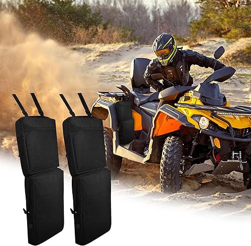 WITSTEP Paquete de 2 bolsas de guardabarros para ATV, bolsas de almacenamiento resistentes al agua para ATV bolsa de sillín desmontable con