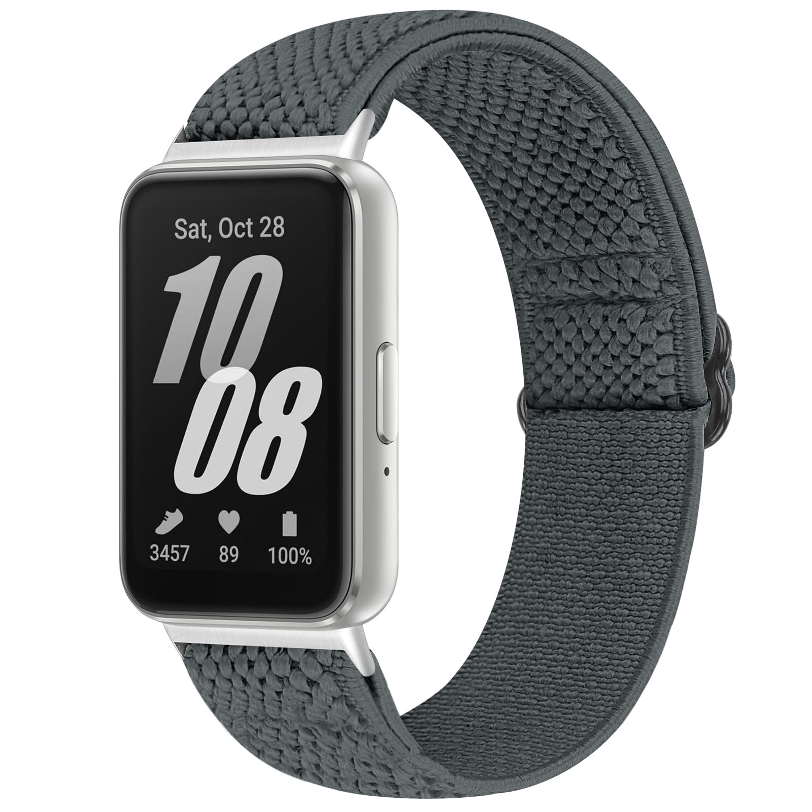 Yunshare Elastic Nylon Wristband Compatible with Samsung Galaxy Fit 3, Adjustable Stretchy Nylon Replacement Strap for Galaxy Fit3 SM-R390 for Men and Women, Universal, Nylon, No gemstone