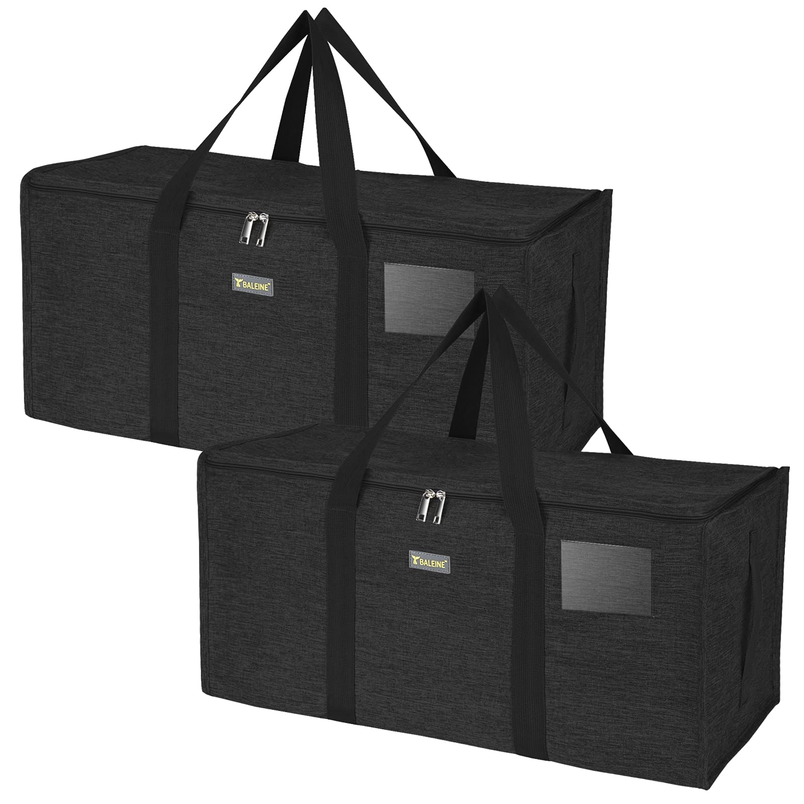 BALEINE Extra Large Storage Tote with Zippers & Carrying Handles, Heavy