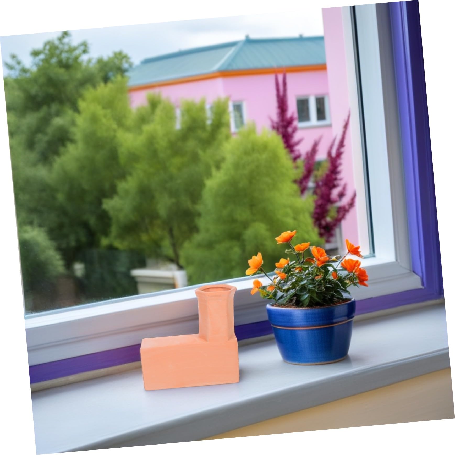 TOYANDONA Punte di Irrigazione Automatiche per Piante in Terracotta Marrone | Confezione da 1 Coppia, per Giardinaggio e Uso Esterno, Controllo Preciso Dell'acqua