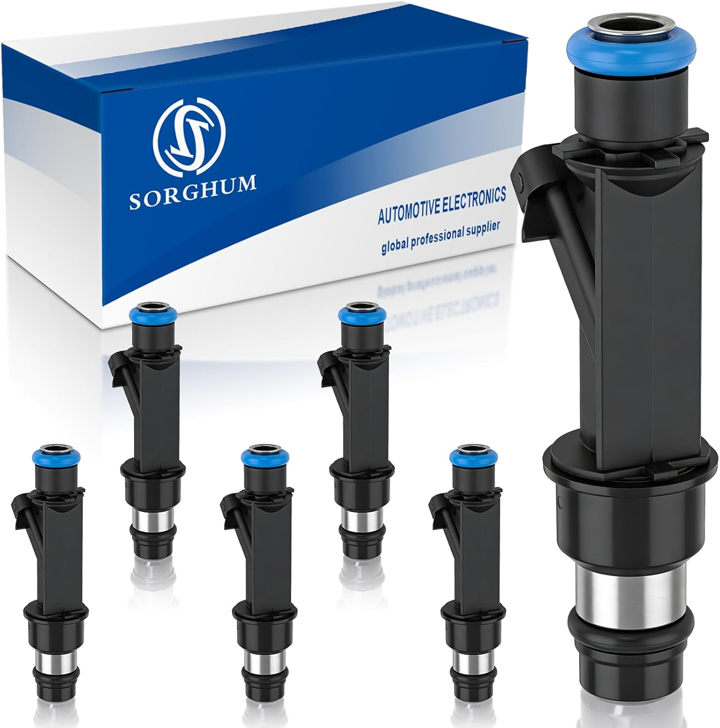 Sorghum Fuel Injectors Set of 6 Compatible with Chevrolet Camaro 2000-2002 Impala Monte Carlo 2000-2005 Buick LeSabre Park Avenue 2001-2005 Regal 2001-2004 Pontiac Replace# FJ313 12586551 17113611