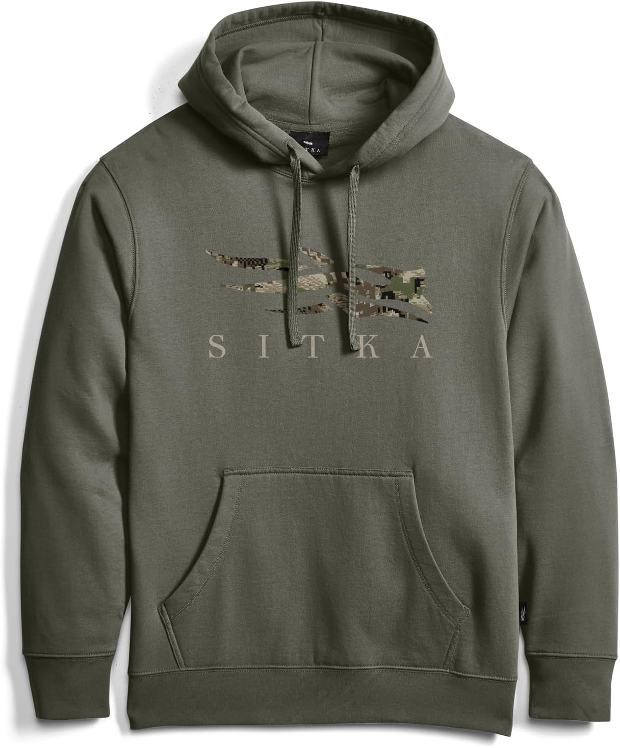 SITKA Icon Optifade Pullover Hoodie – Classic Cotton Poly Hoodie with Optifade Camo, Durable Rib Cuffs & Everyday Comfort, Hemlock Green Subalpine, 2XL