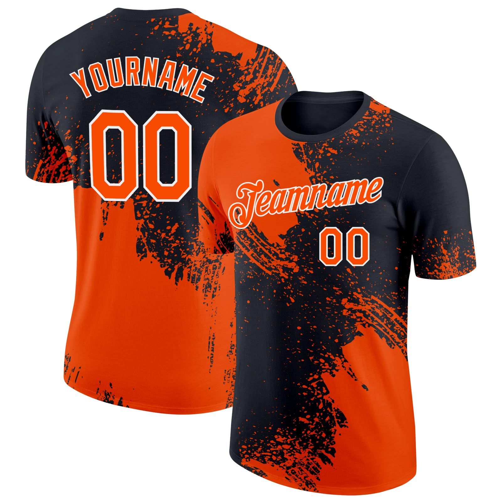 Custom Novelty Baseball Shirts Brush Pattern Personalized Baseball Jerseys Printed Name Number Logo for Men Women Youth