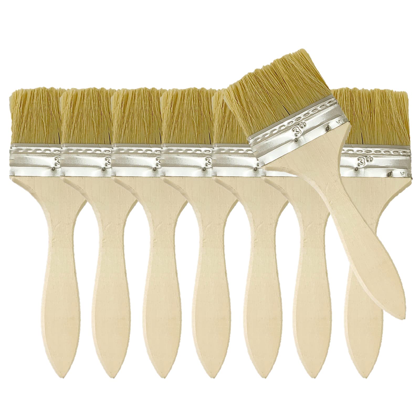 12 Pack of Paint Brushes - Brush Head 76.2mm (3 inches) & Overall Brush Size 21cm (8.27 inches) - Suitable for Messy Jobs That Involve Chip Painting, Silicon, Gesso, Staining, Varnishes, Glues