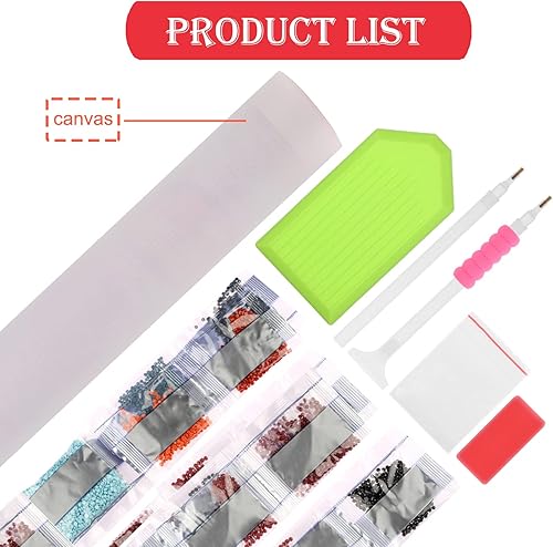 Miniatura 5 de MXJSUA Kits de pintura de diamantes de gallo para adultos, arte de diamante, arte de diamantes 5D, broca completa de gallo, diamantes redondos,