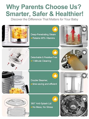 Miniatura 3 de MOMYEASY Paquete de calentador de toallitas y fabricante de alimentos para bebés