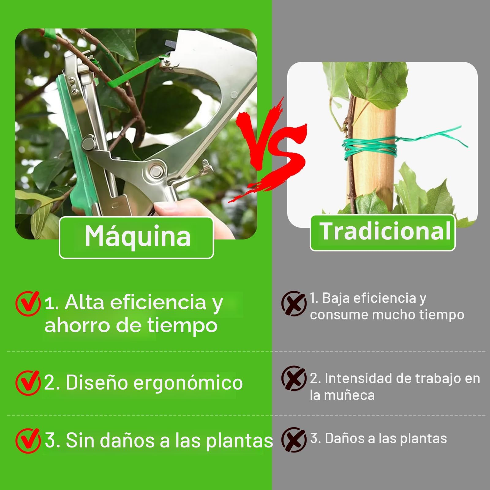 Maquina Atar Tomates Pepino,Herramientas Jardineria Atar de Mano Planta,Jardín Tape Tool Alicates de encuadernación para Plantas, máquina de encuadernación de Plantas