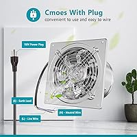 Vista 4 de HG Power Kit de ventilador de ventilación de cocina de 6 pulgadas, ventilador de escape de 6 pulgadas + manguera de ventilación de secadora de 6