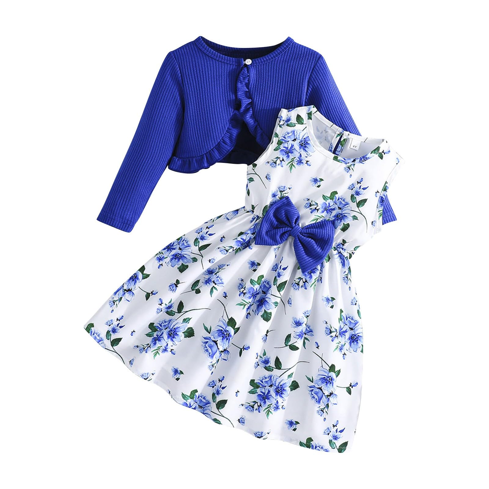 Vestido de niña acampanado casual ideal para el colegio y paseos de tarde