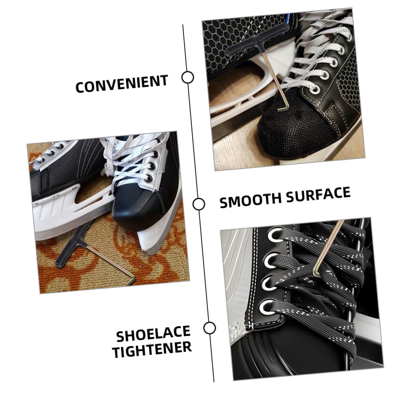 5pcs Skate Shoe Hook Iron Professional Shoelace Tighteners Portable Shoelace Tighteners Roller Shoelace Hockey Accessories Durable Shoelace Tighteners Household Plastic Trampoline/1305 - View #11