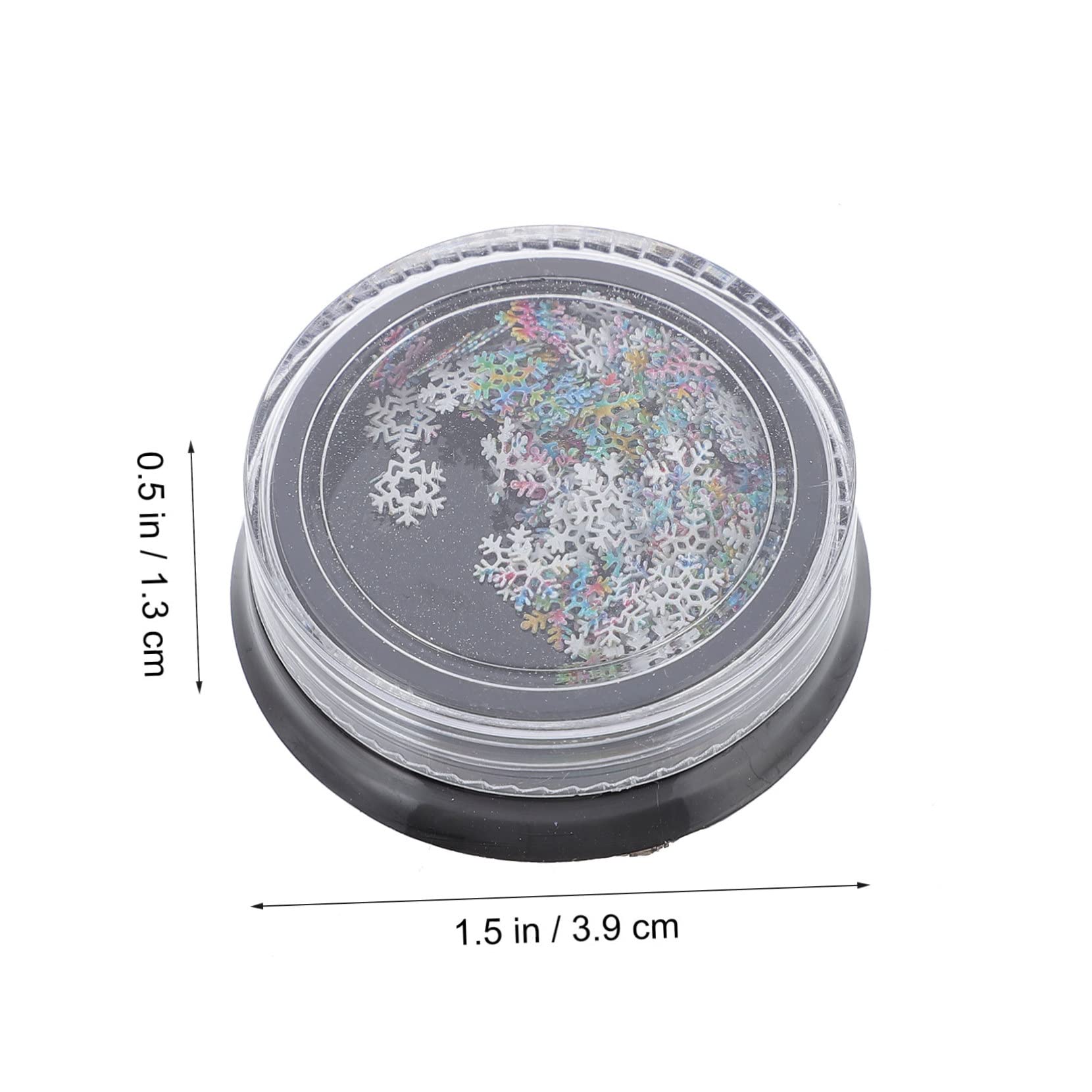 BESTYASH 3 Pack Snowflake Sequins Nail Flakes Manicure Decorations Glittery Flakes for DIY Nail Art Skin Friendly