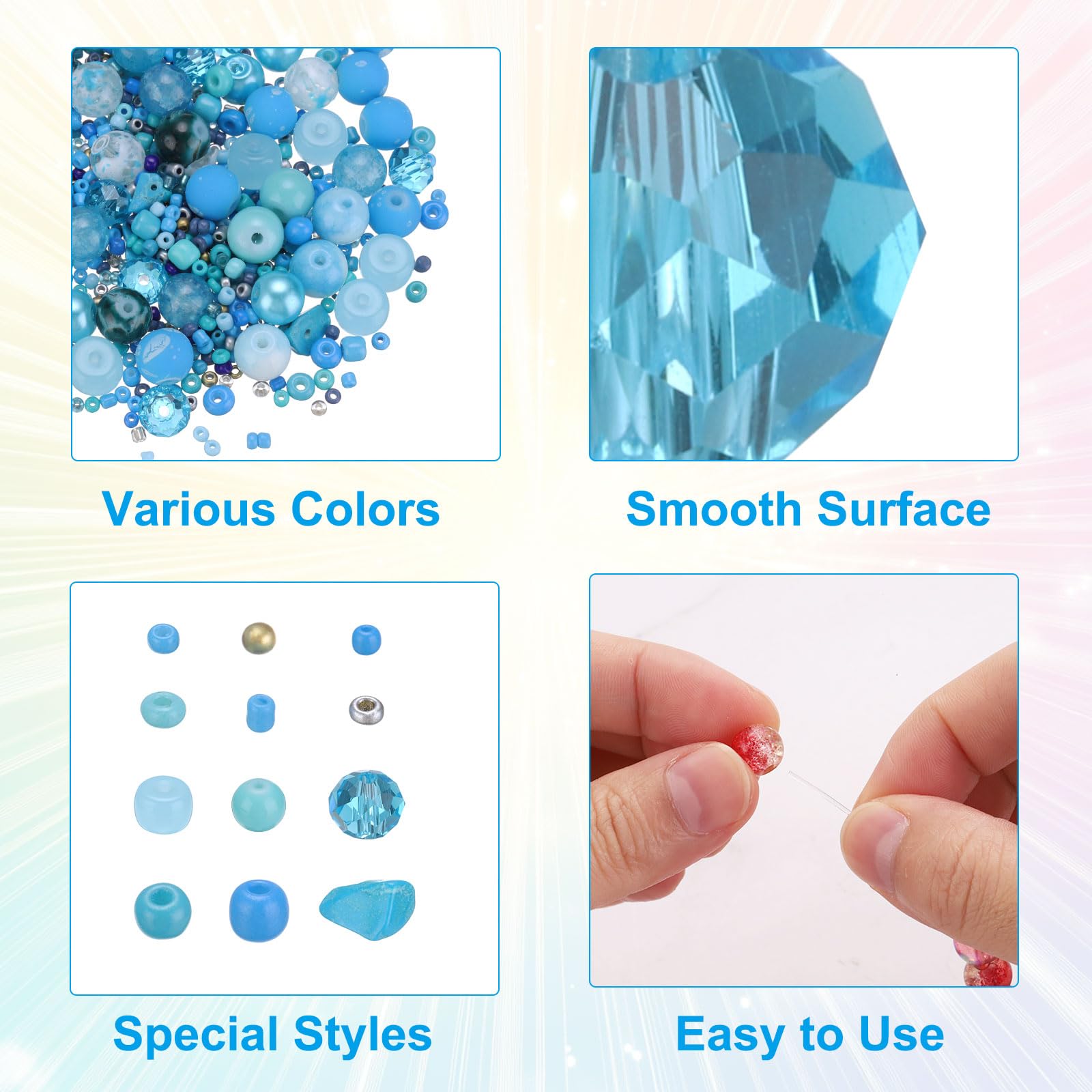 PATIKIL 2-8mm Assorted Glass Resin Beads - Image 3