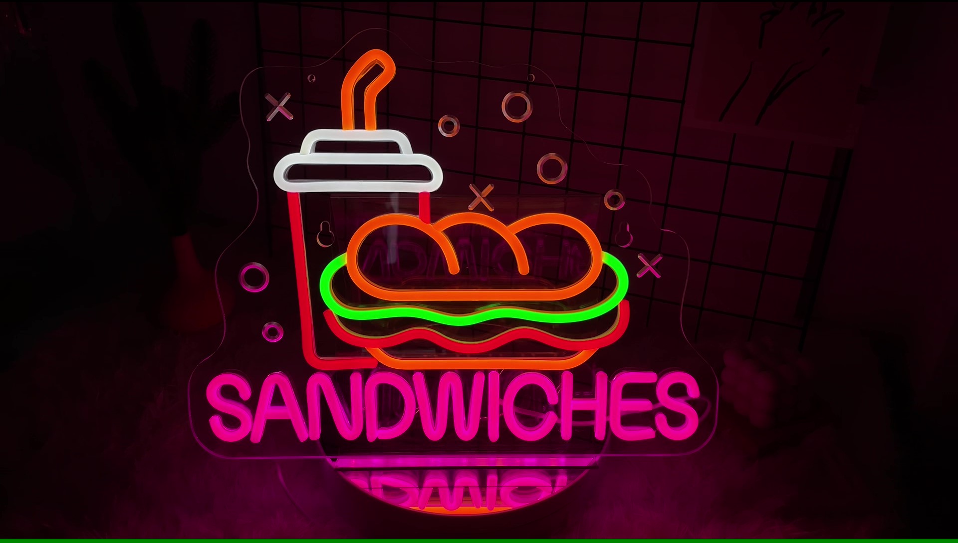 JOMOBUTY Sandwiches Neon Sign for Wall Decor LED Light up Sign 