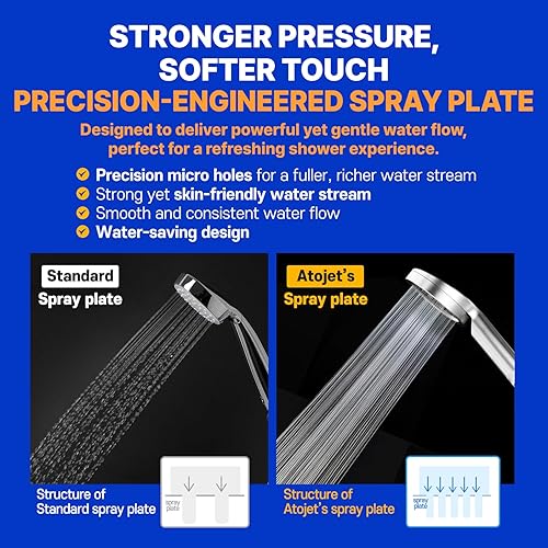 Miniatura 6 de Cabezal de ducha con filtro premium diseñado con la filosofía de belleza de lujo de Corea, filtro compuesto de carbono, juego individual de 1 mes