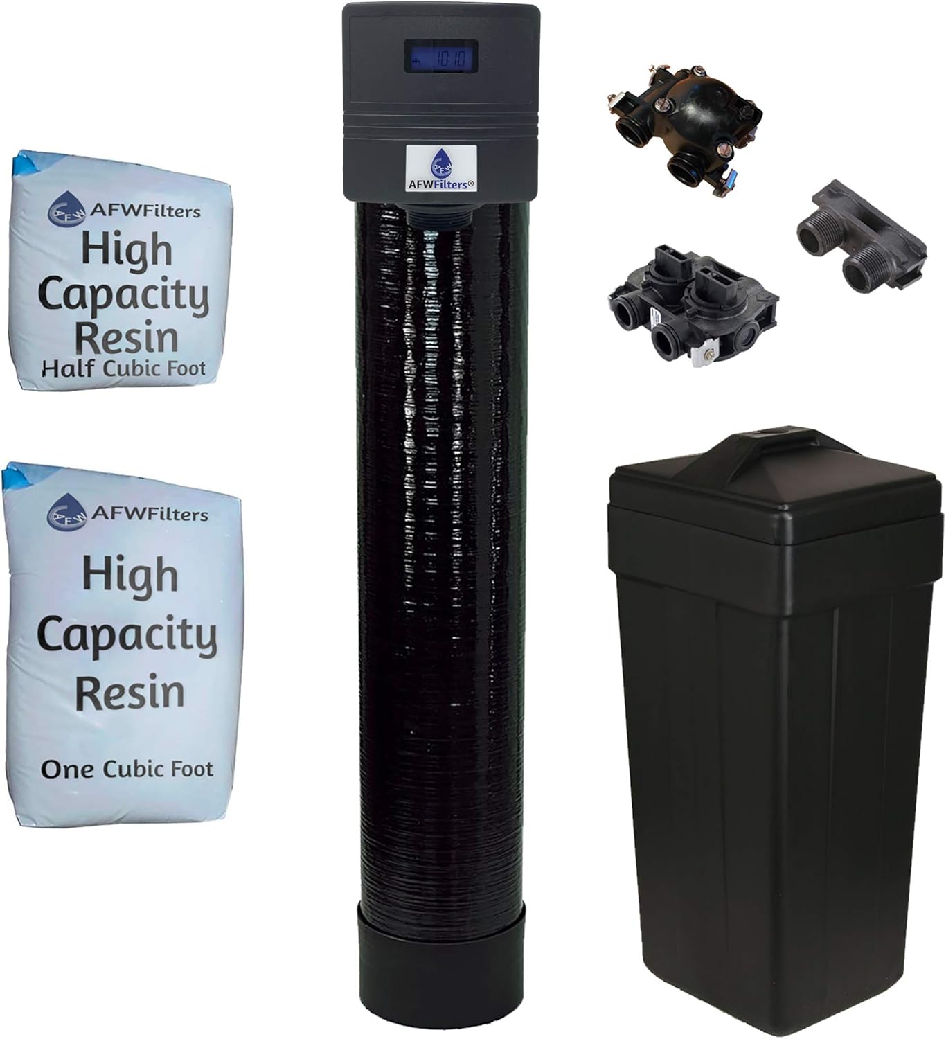 Complete 48k Water Softener with Fleck 5000SXT Digital Control with OnDemand Regeneration and