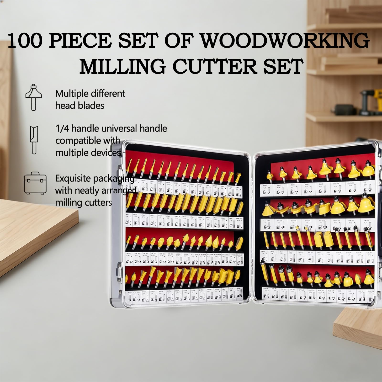 CATITO 100 Router Bits Set - Carbide Precision -5
