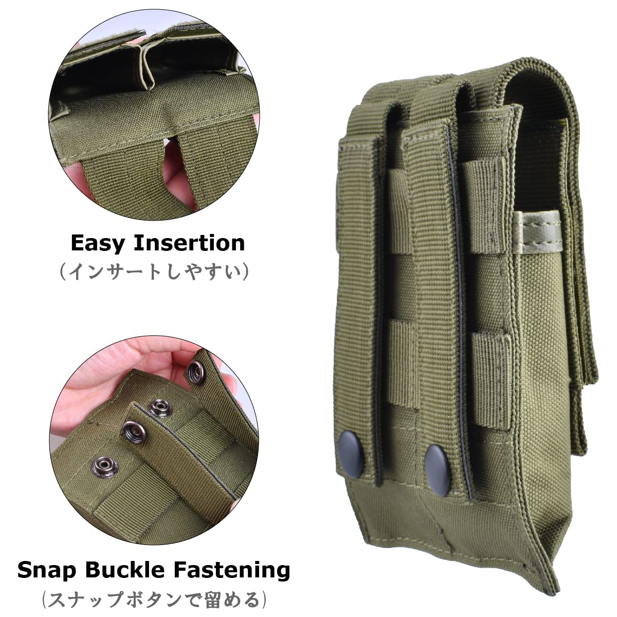 Amazon.co.jp: YAPJEB マグポーチ マガジンポーチ ダブル 2連