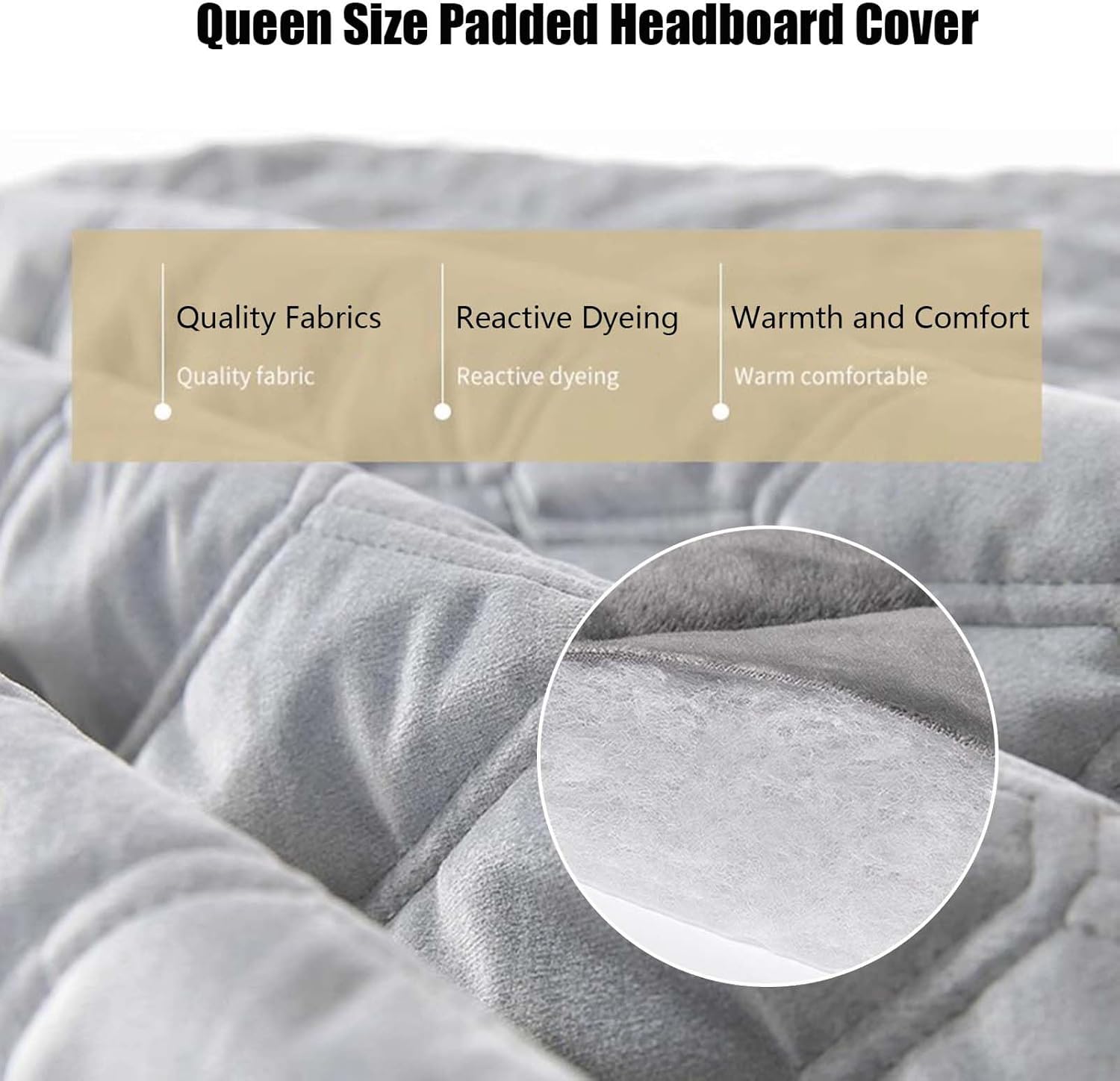 UYSELA Quilted Bed Headboard Cover, Stretch Bed Headboard Slipcover Headboard Protector Cover, Headboard Covers Slipcover Dustproof Protector Cover