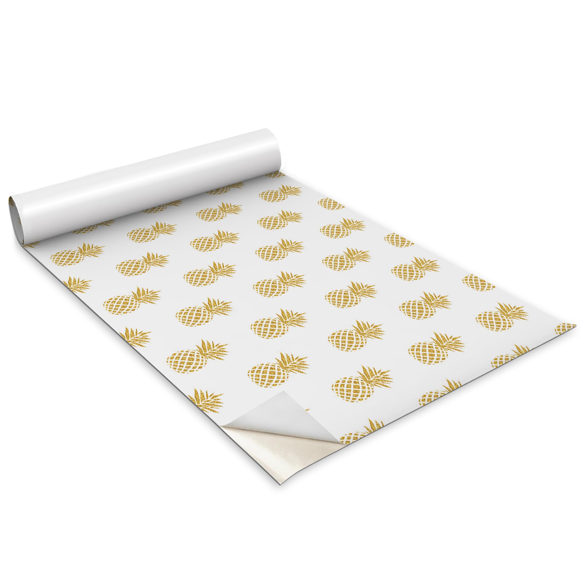 Adhésif pour Meuble Rénovation Cuisine et Salon Papier Peint Autocollant Ananas Wallfluent