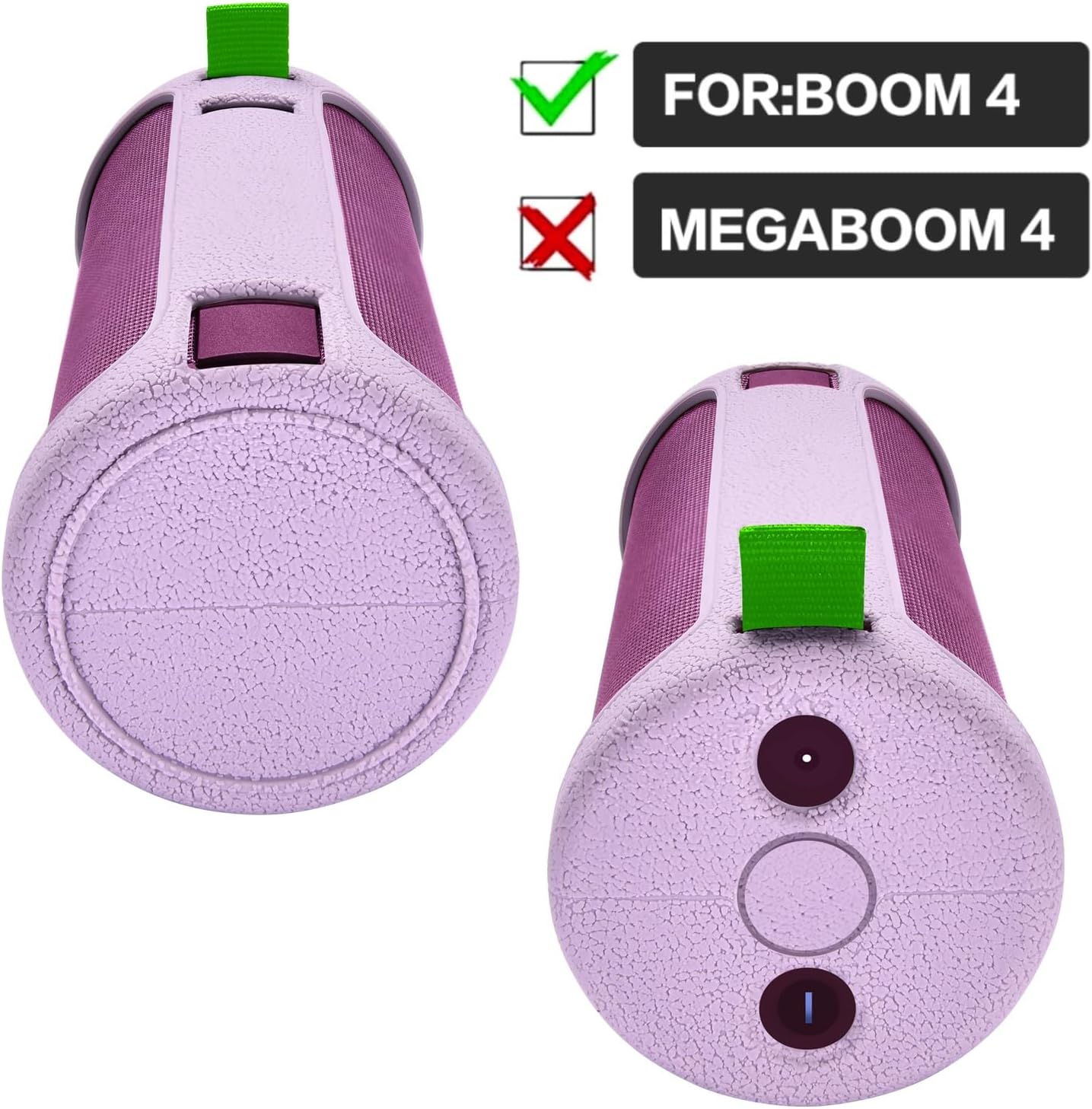 Travel Carrying Protective Silicone Case Compatible with Ultimate Ears Boom 4 Portable Bluetooth Wireless Speaker, Silicone Case Cover with Metal Hook for Ultimate Ears Boom 4 (Purple) image 5