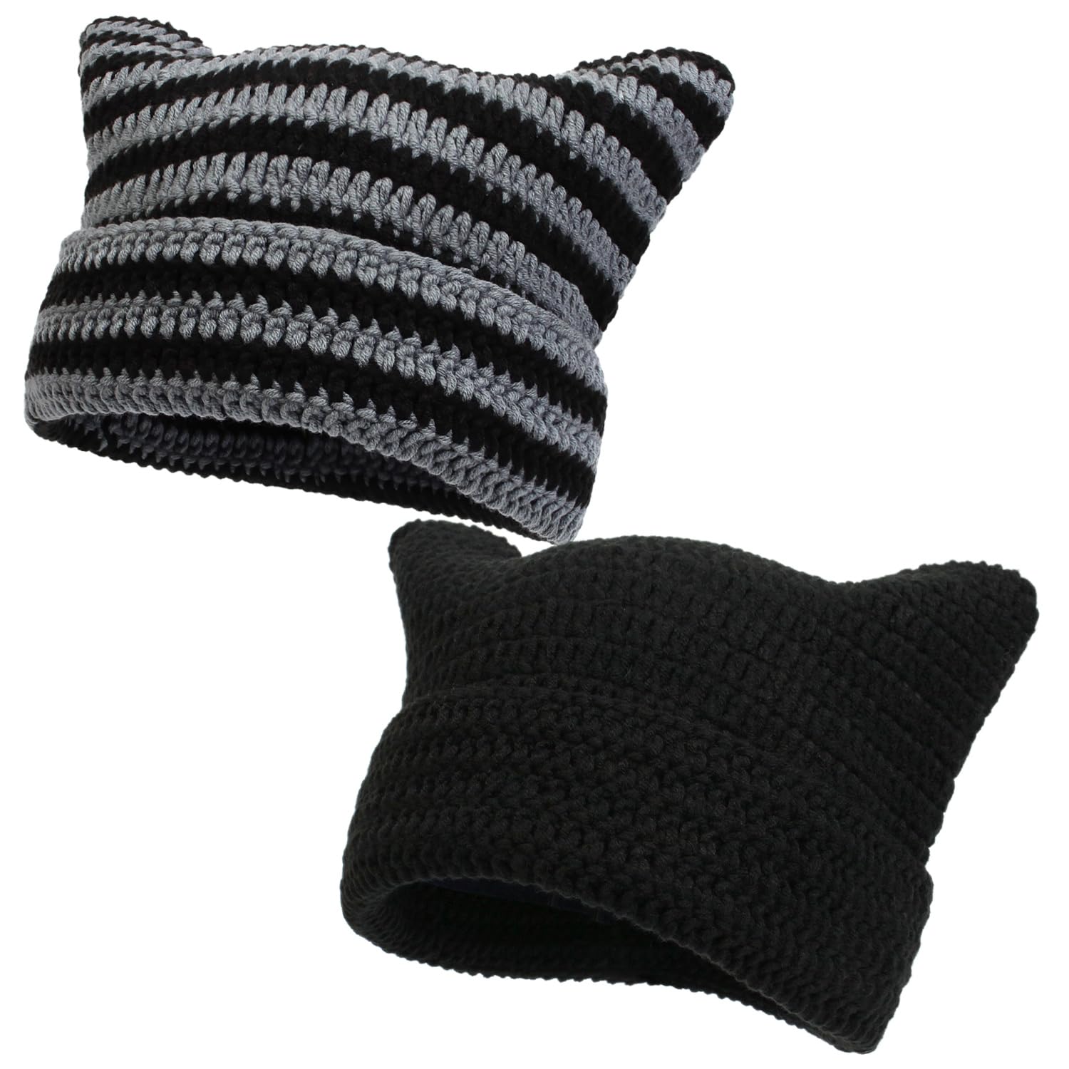 Women Beanie Warm Winter Hats Soft Knit Lazy Beanie for Women Women Cat Beanie Women Fox hat Slouchy